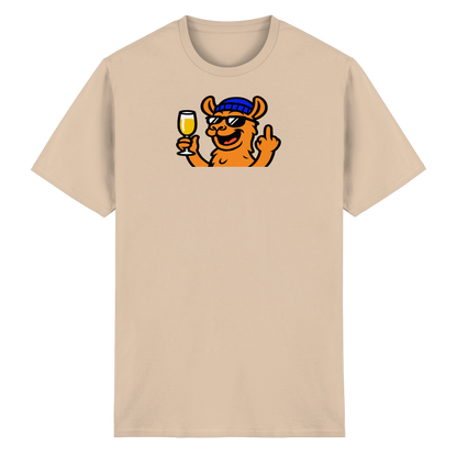 Lama mit Mittelfinger – Der ultimative Stoppschild für Laberer - Heavy Cotton T-Shirt