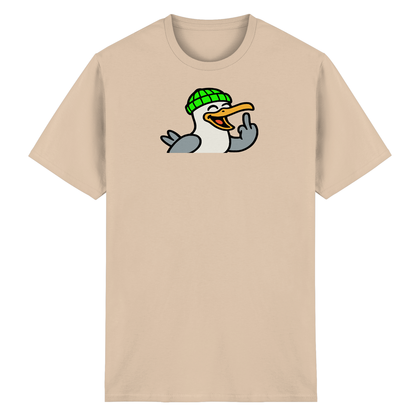 Möwe mit Mittelfinger – Wenn Höflichkeit keine Option mehr ist - Heavy Cotton T-Shirt