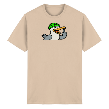 Möwe mit Mittelfinger – Wenn Höflichkeit keine Option mehr ist - Heavy Cotton T-Shirt