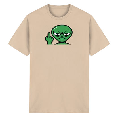 Alien mit Mittelfinger – Erdleben ist kein Ponyhof - Heavy Cotton T-Shirt
