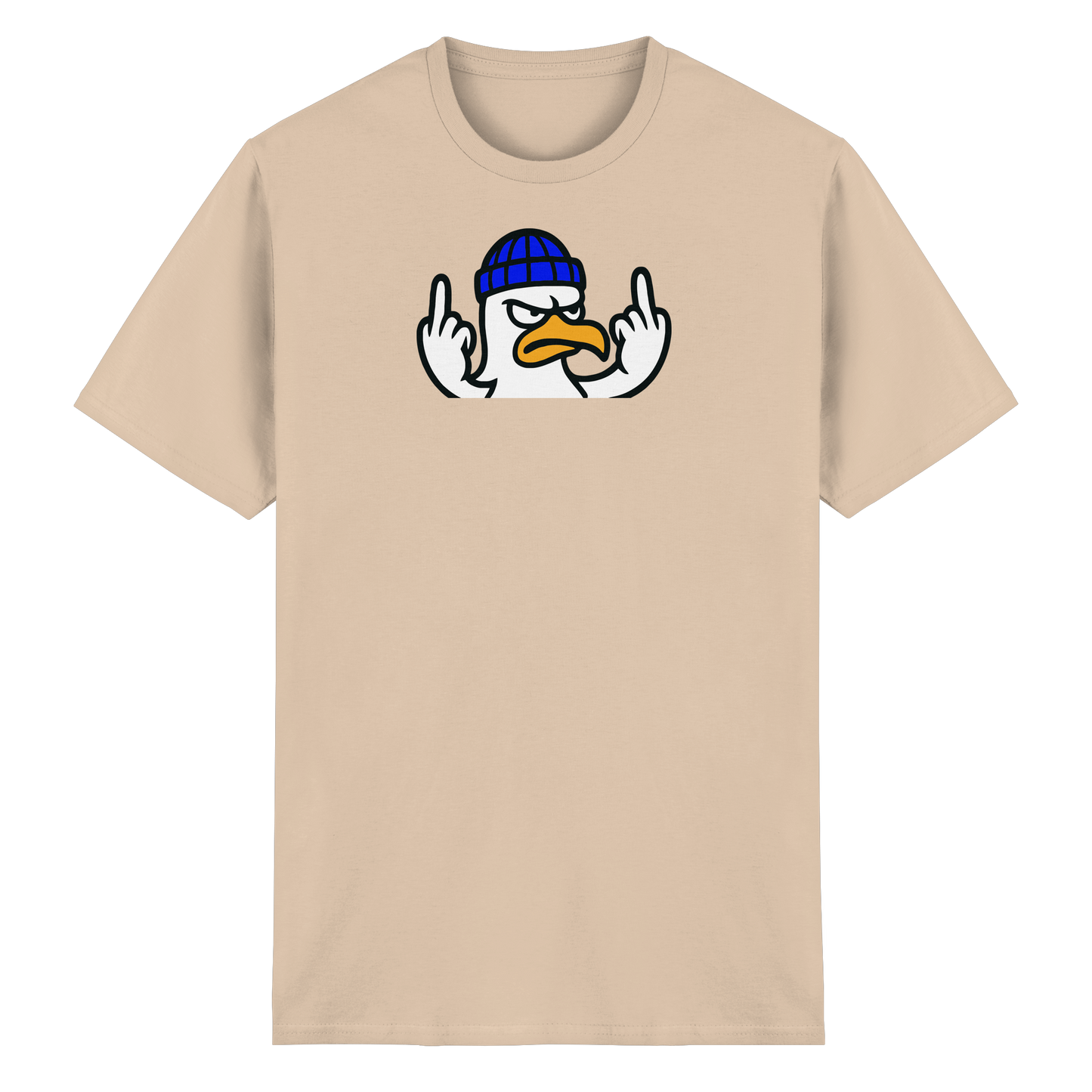 Möwe mit Mittelfinger – Kein Bock, keine Diskussionen - Heavy Cotton T-Shirt