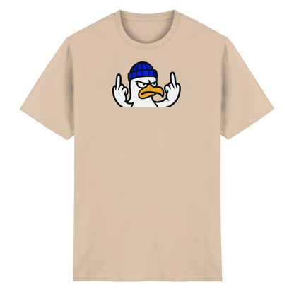 Möwe mit Mittelfinger – Kein Bock, keine Diskussionen - Heavy Cotton T-Shirt