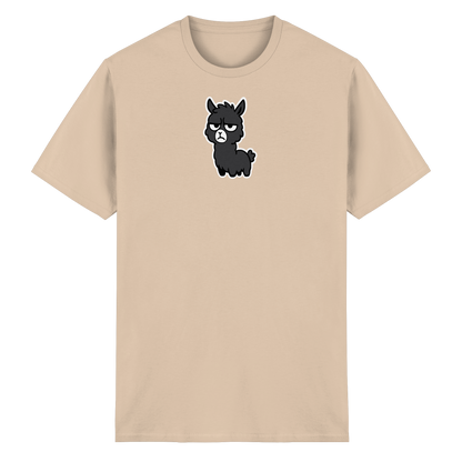 Alpaka mit Augenrollen & hochgezogener Lippe – Bitte nicht heute, Mensch - Heavy Cotton T-Shirt