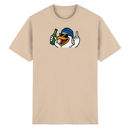Möwe mit Mittelfinger – Der fliegende Cocktail der Verweigerung - Heavy Cotton T-Shirt