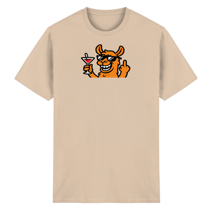 Lama mit Mittelfinger – Partymodus mit Attitüde  - Heavy Cotton T-Shirt