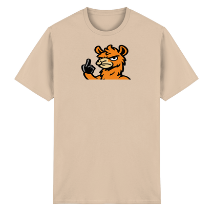 Lama mit Mittelfinger – Meditation auf Abwehrmodus - Heavy Cotton T-Shirt