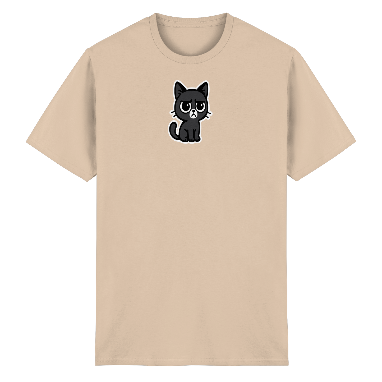 Schwarze Katze mit trotzigen Blick – Management-Ebene: Katze - Heavy Cotton T-Shirt
