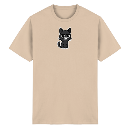 Schwarze Katze mit trotzigen Blick – Management-Ebene: Katze - Heavy Cotton T-Shirt