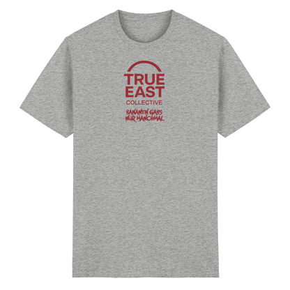 Bananen gab’s – nur manchmal & True East Logo - Erinnerung trifft Streetwear - Heavy Cotton T-Shirt