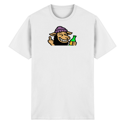 Schaf mit Mittelfinger im Partymodus – Dancefloor? Nur wenn’s brennt - Heavy Cotton T-Shirt