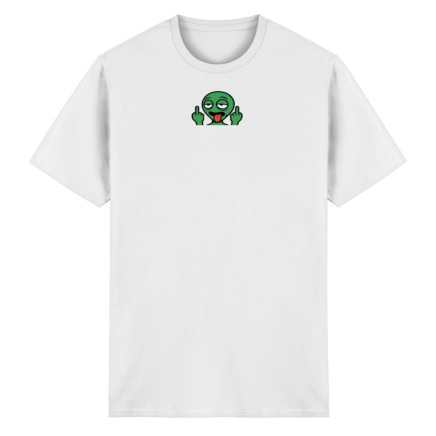 Alien mit Mittelfinger – Ich will nach Hause, aber erst flippe ich euch noch - Heavy Cotton T-Shirt