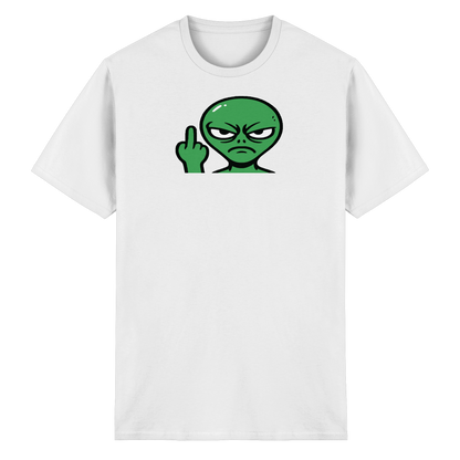 Alien mit Mittelfinger – Erdleben ist kein Ponyhof - Heavy Cotton T-Shirt