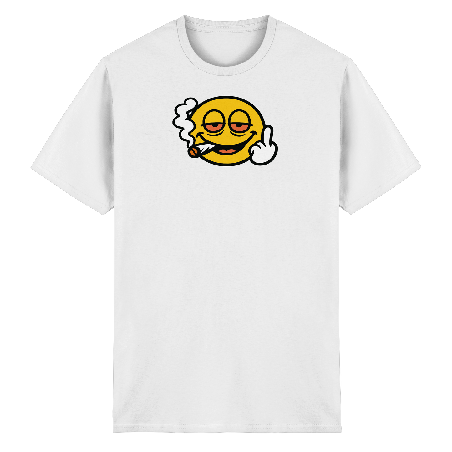 Smiley mit Mittelfinger – Wie ein Joint, nur zum Anziehen - Heavy Cotton T-Shirt