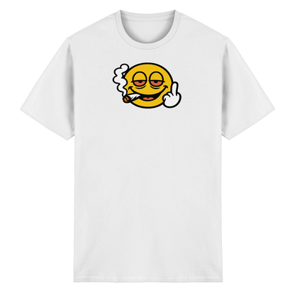 Smiley mit Mittelfinger – Wie ein Joint, nur zum Anziehen - Heavy Cotton T-Shirt