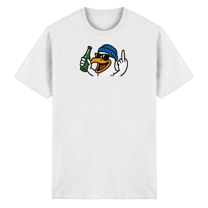 Möwe mit Mittelfinger – Der fliegende Cocktail der Verweigerung - Heavy Cotton T-Shirt