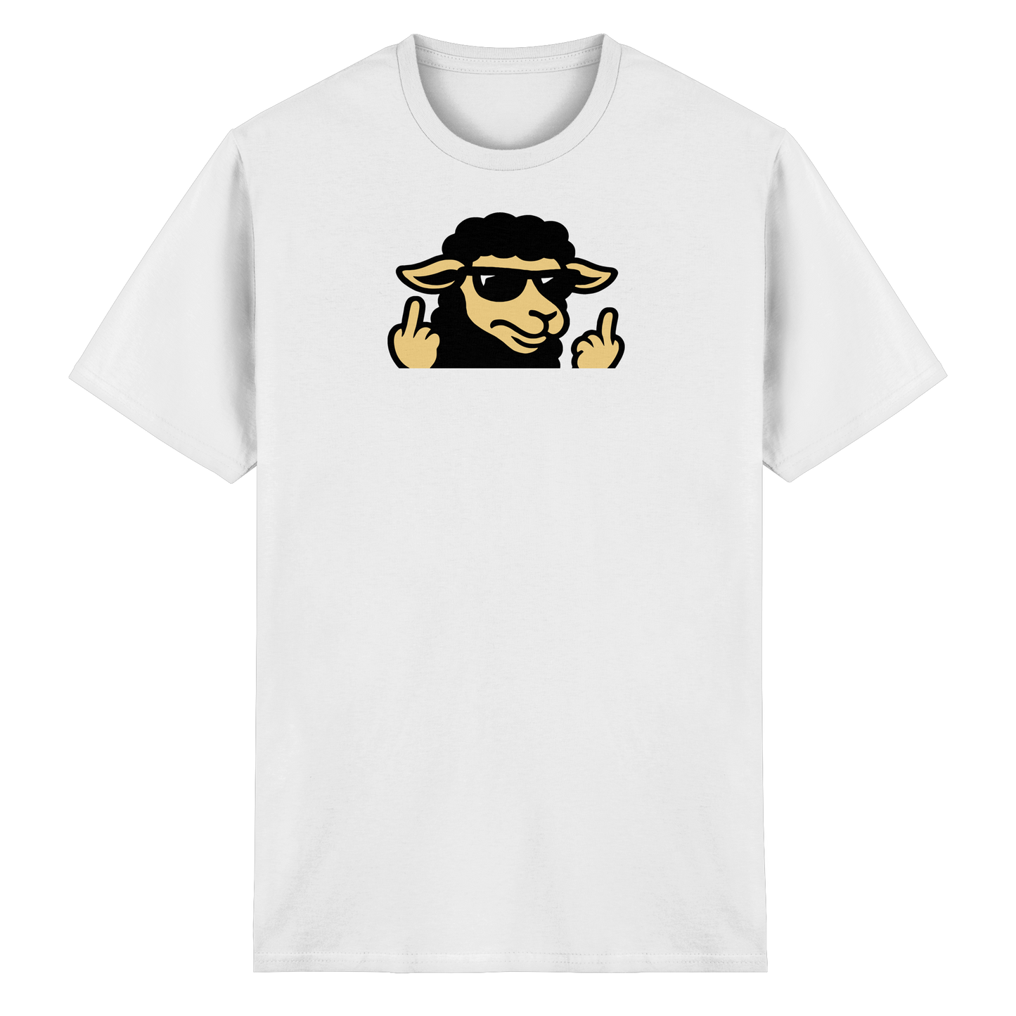 Schwarzes Schaf mit Mittelfinger – Schluss mit Nettigkeit - Heavy Cotton T-Shirt