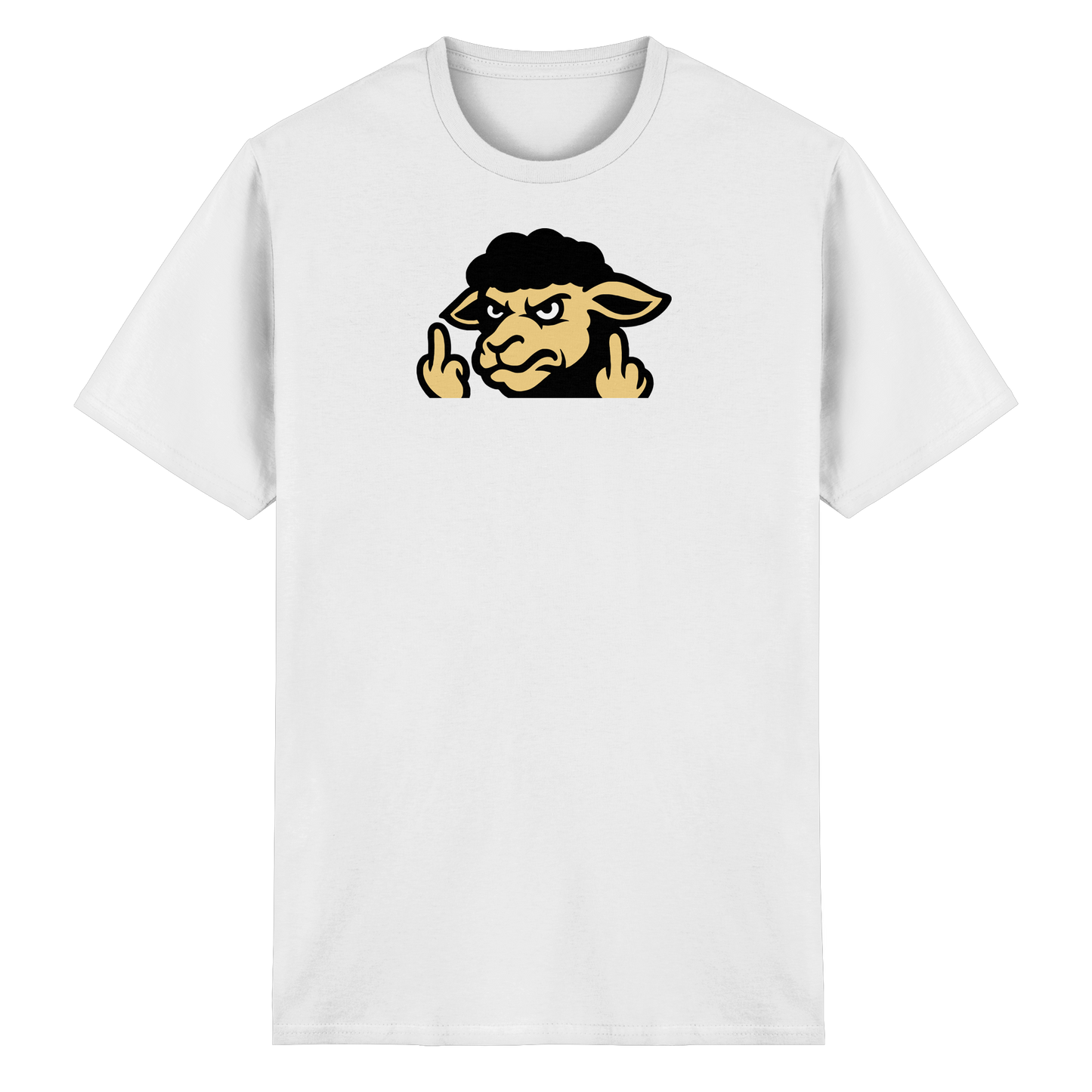 Schwarzes Schaf mit Mittelfinger – Für alle, die nicht dazugehören wollen - Heavy Cotton T-Shirt