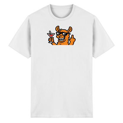 Lama mit Mittelfinger – Partymodus mit Attitüde  - Heavy Cotton T-Shirt