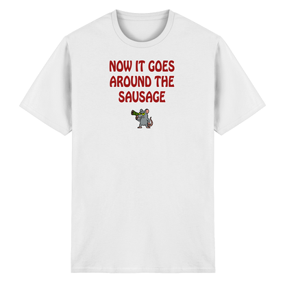 Now it goes around the sausage - Heavy Cotton T-Shirt