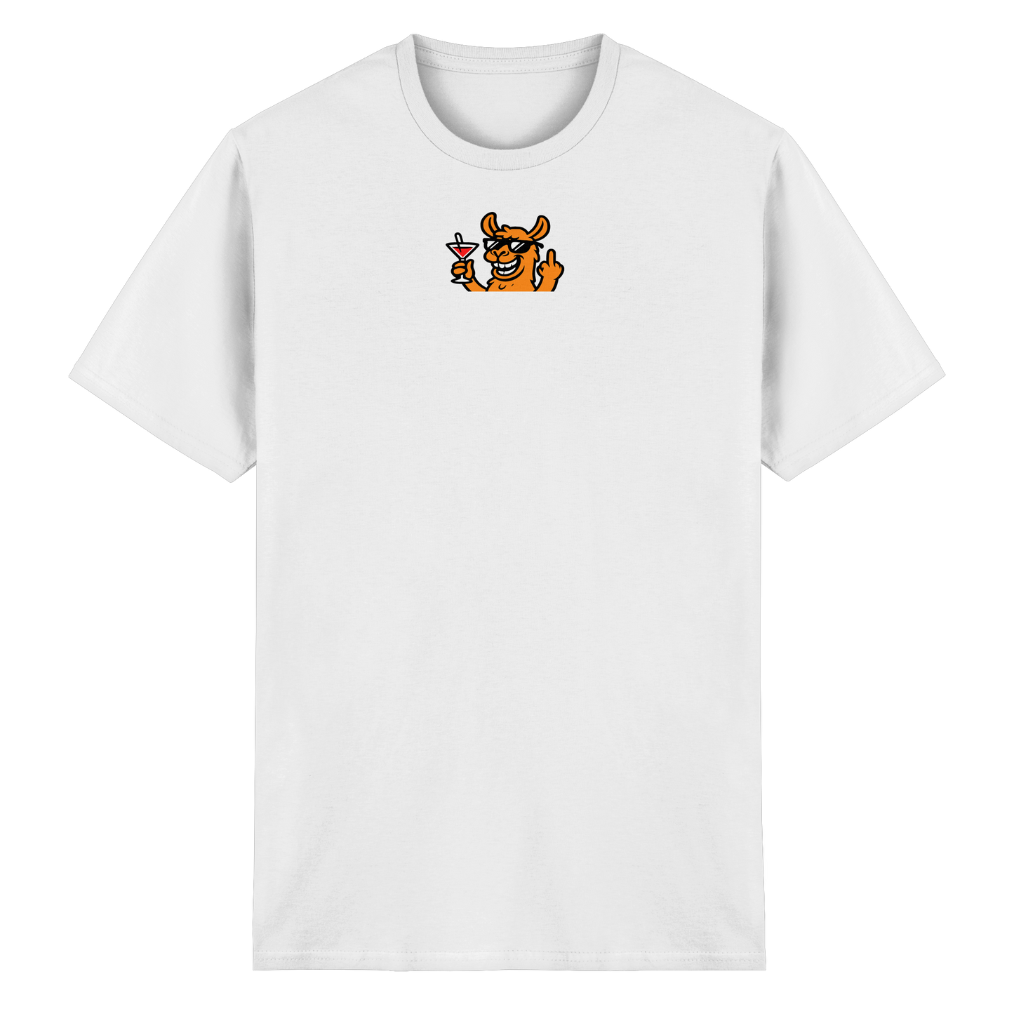 Lama mit Mittelfinger – Partymodus mit Attitüde - Heavy Cotton T-Shirt