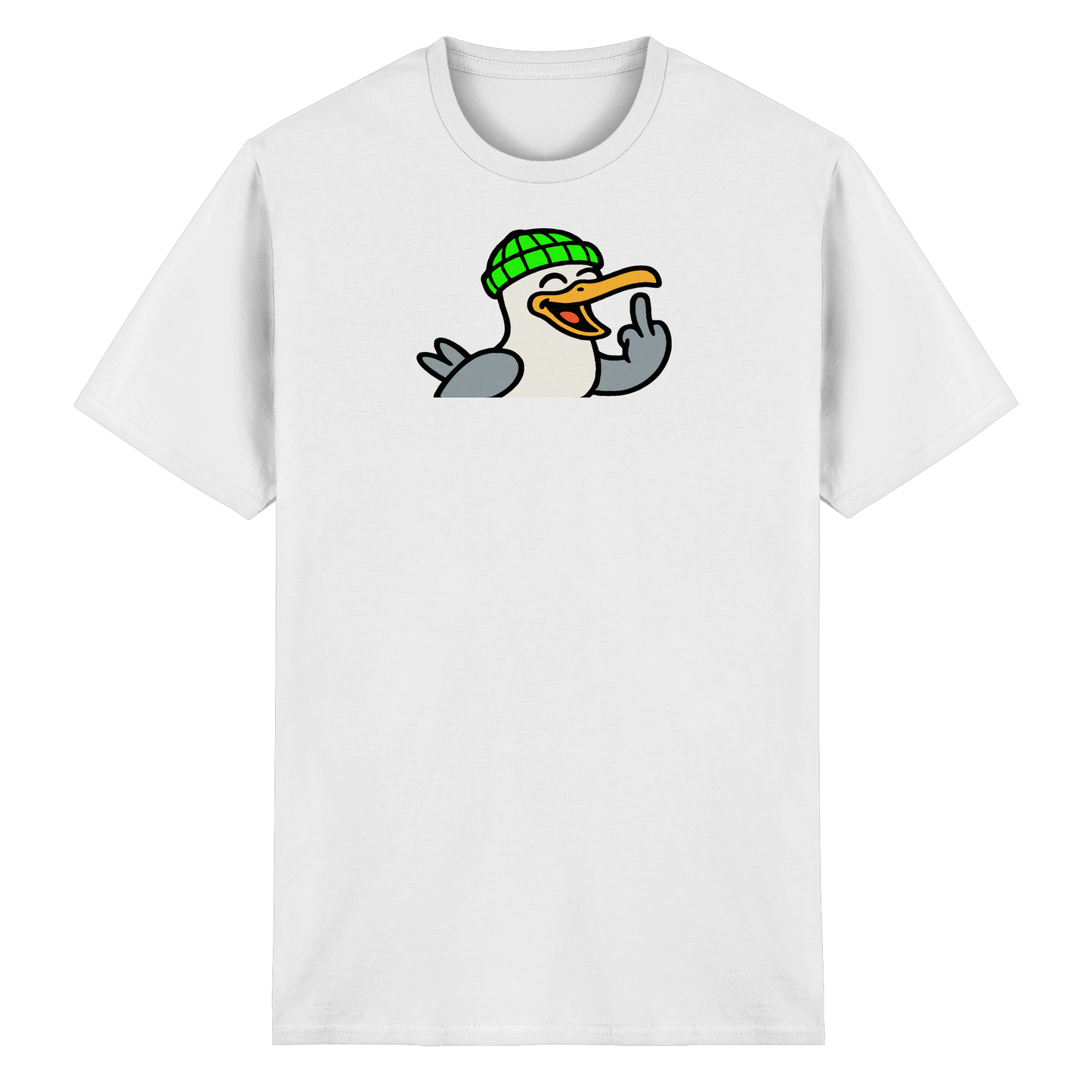 Möwe mit Mittelfinger – Wenn Höflichkeit keine Option mehr ist - Heavy Cotton T-Shirt