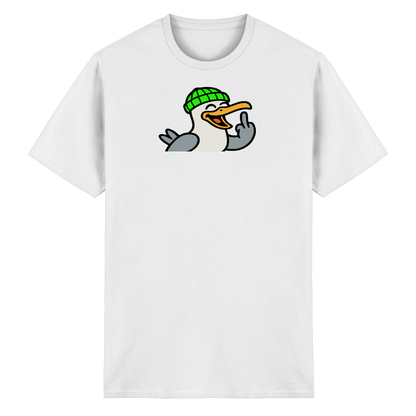 Möwe mit Mittelfinger – Wenn Höflichkeit keine Option mehr ist - Heavy Cotton T-Shirt