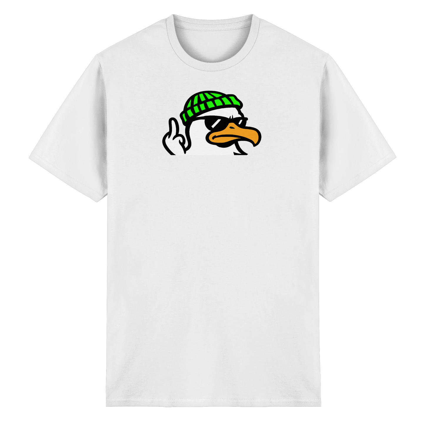 Möwe mit Mittelfinger – Klarstellung in Federform - Heavy Cotton T-Shirt