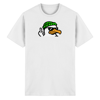 Möwe mit Mittelfinger – Klarstellung in Federform - Heavy Cotton T-Shirt