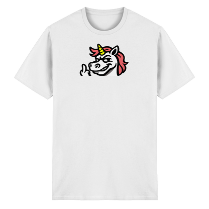 Einhorn mit Mittelfinger – Zu süß zum Ertragen, zu frech zum Ignorieren - Heavy Cotton T-Shirt