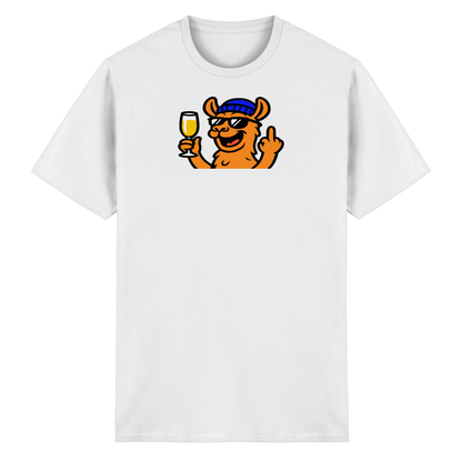 Lama mit Mittelfinger – Der ultimative Stoppschild für Laberer - Heavy Cotton T-Shirt