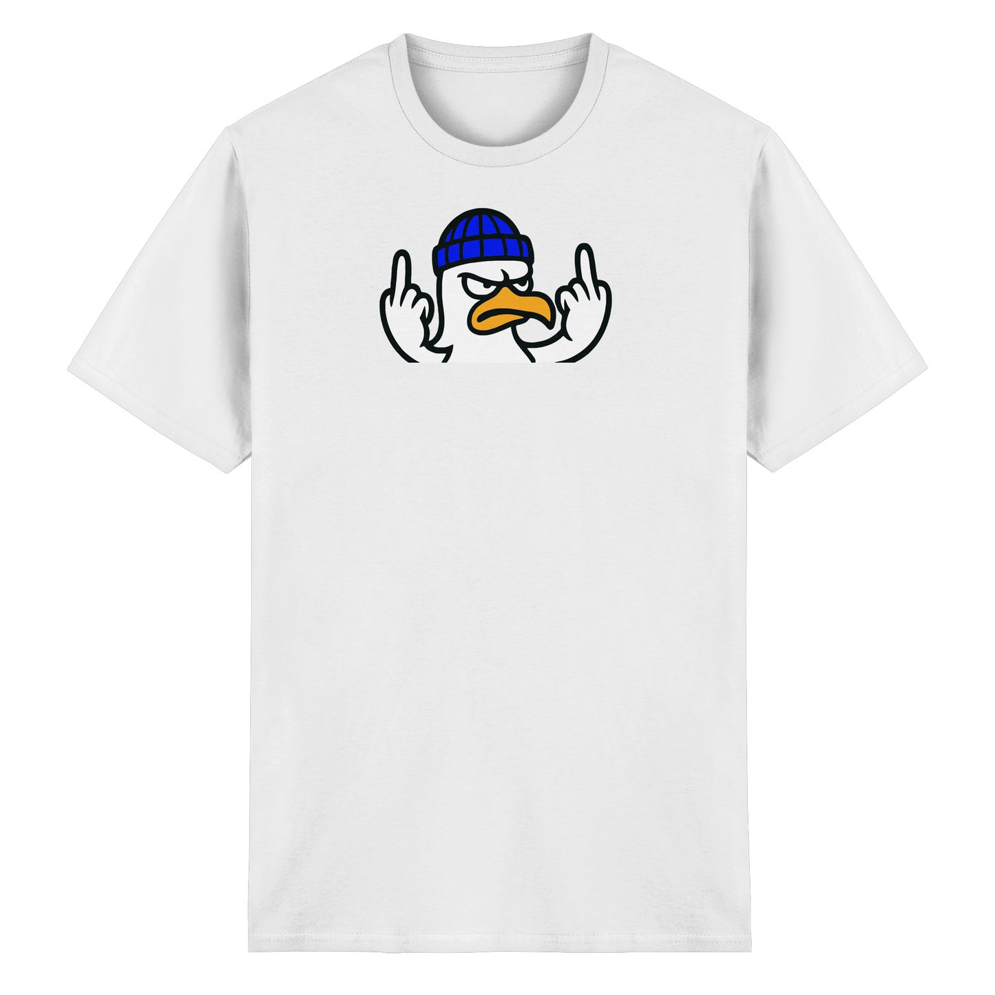 Möwe mit Mittelfinger – Kein Bock, keine Diskussionen - Heavy Cotton T-Shirt