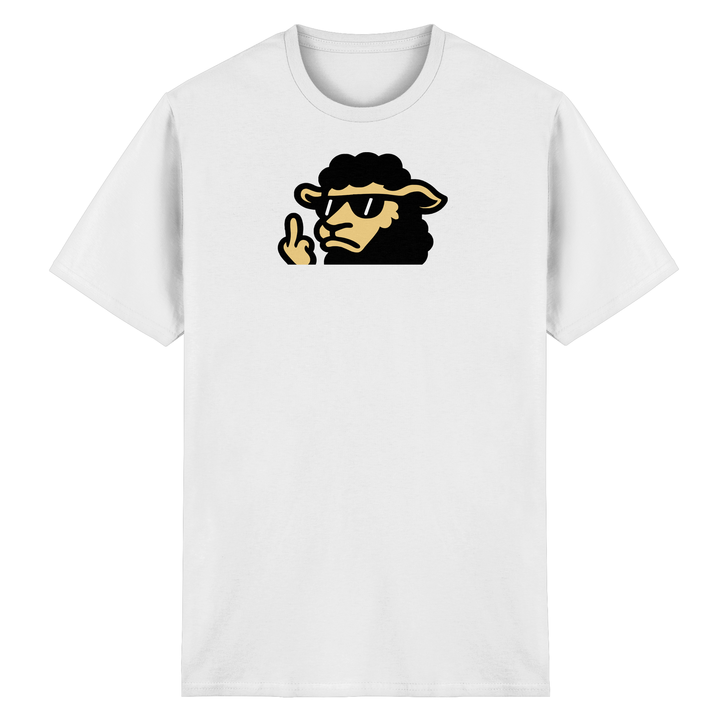 Schwarzes Schaf mit Mittelfinger – Lieber auffallen als mitlaufen - Heavy Cotton T-Shirt