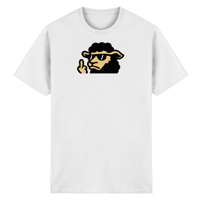 Schwarzes Schaf mit Mittelfinger – Lieber auffallen als mitlaufen - Heavy Cotton T-Shirt
