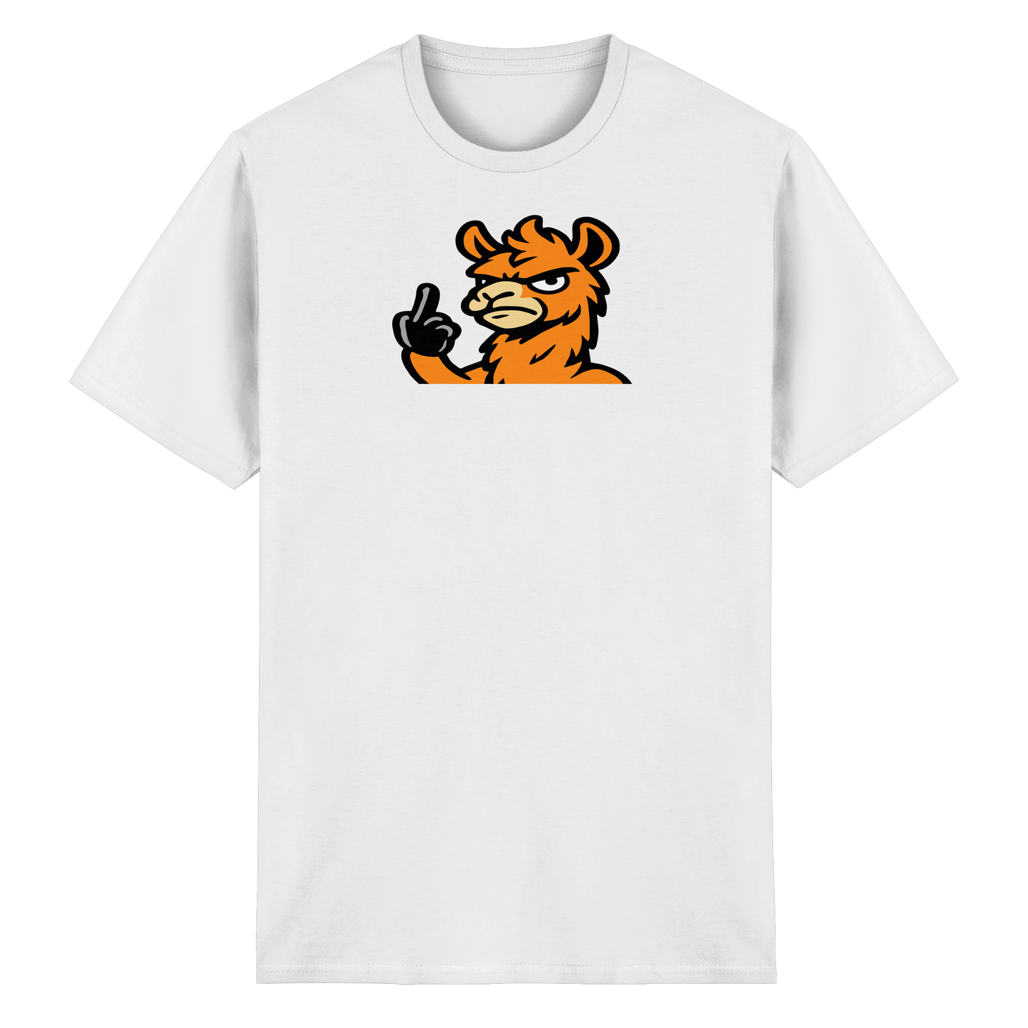 Lama mit Mittelfinger – Meditation auf Abwehrmodus - Heavy Cotton T-Shirt