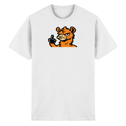 Lama mit Mittelfinger – Meditation auf Abwehrmodus - Heavy Cotton T-Shirt