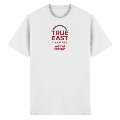 Not Your Wessi Girl & True East Logo  – Lautloser Widerstand auf Stoff - Heavy Cotton T-Shirt