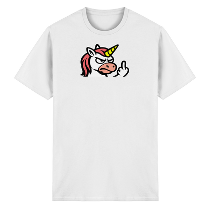 Einhorn mit Mittelfinger – Magie war gestern, jetzt kommt Klartext - Heavy Cotton T-Shirt