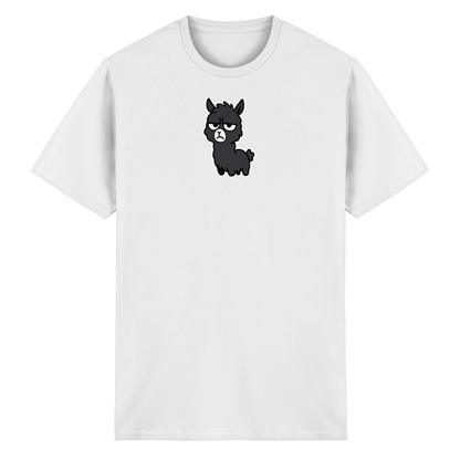 Alpaka mit Augenrollen & hochgezogener Lippe – Bitte nicht heute, Mensch - Heavy Cotton T-Shirt