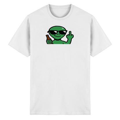 Alien mit Mittelfinger – Der Club gehört den Sternen - Heavy Cotton T-Shirt
