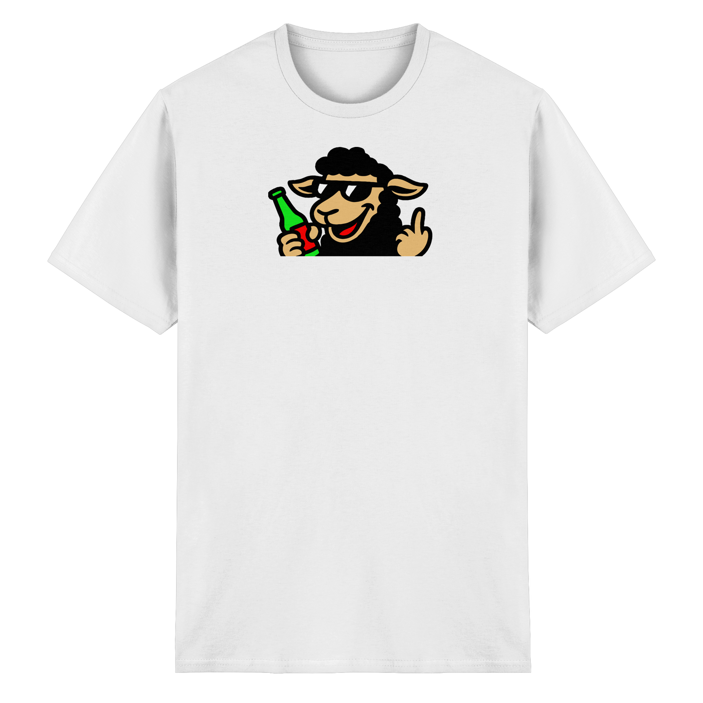 Schaf mit Mittelfinger im Partymodus – Zu viel Konfetti, zu wenig Geduld - Heavy Cotton T-Shirt