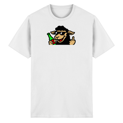 Schaf mit Mittelfinger im Partymodus – Zu viel Konfetti, zu wenig Geduld - Heavy Cotton T-Shirt