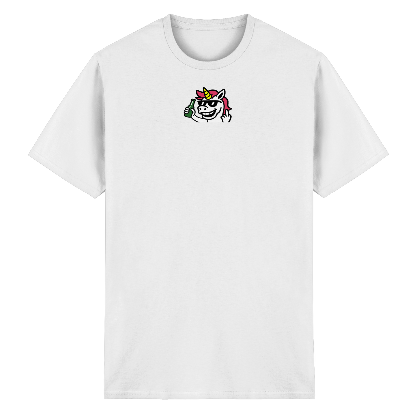 Einhorn mit Mittelfinger – Im Partymodus scheißt’s auf Glitzerregeln - Heavy Cotton T-Shirt