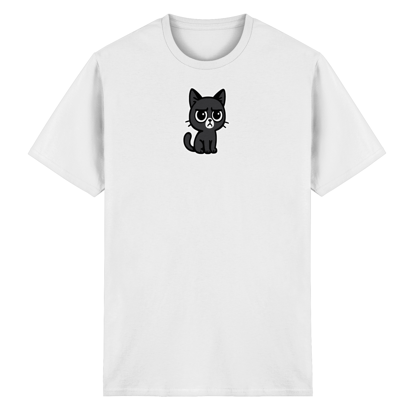 Schwarze Katze mit trotzigen Blick – Management-Ebene: Katze - Heavy Cotton T-Shirt