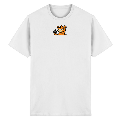 Lama mit Mittelfinger – Meditation auf Abwehrmodus - Heavy Cotton T-Shirt