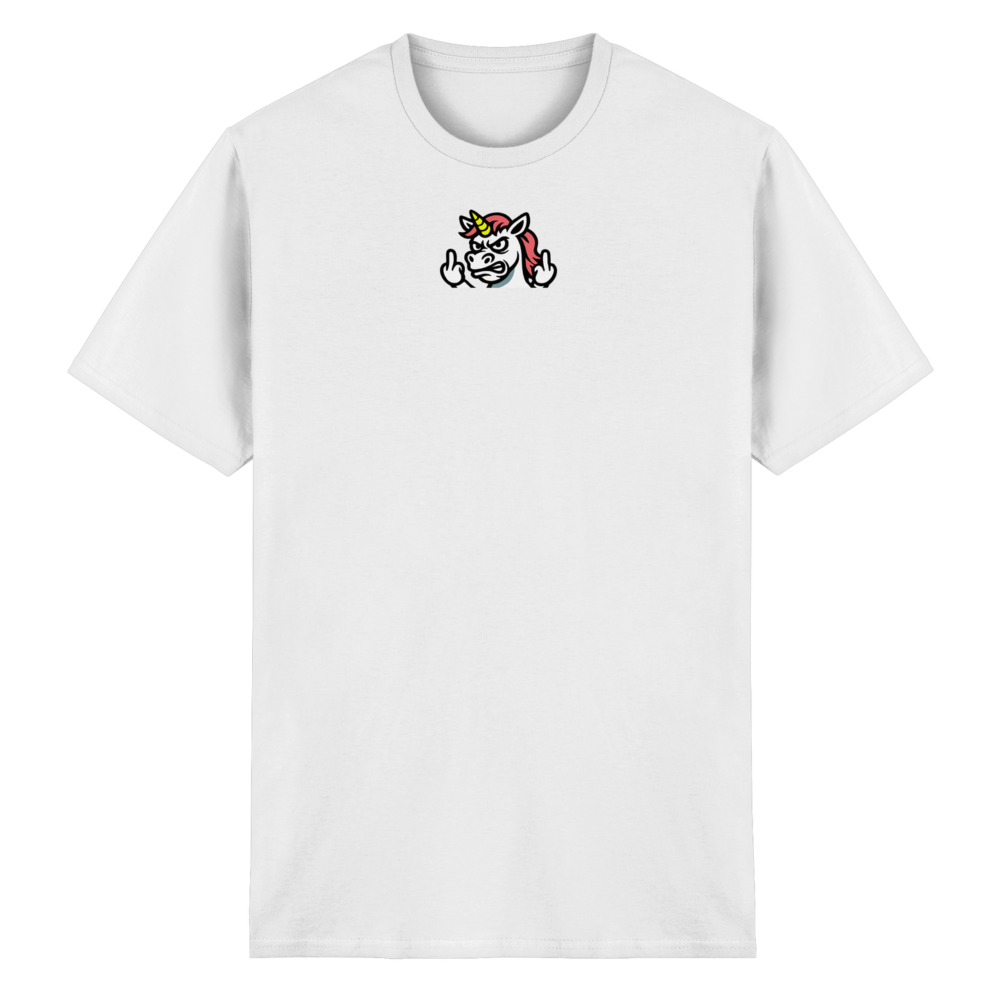 Einhorn mit Mittelfinger – Sag’s mit dem Horn - Heavy Cotton T-Shirt