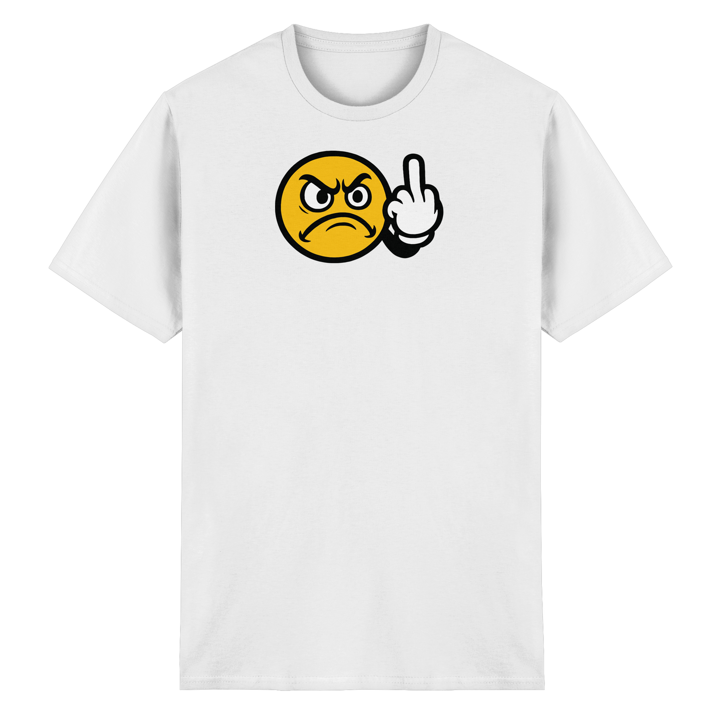 Smiley mit Mittelfinger – Dein stilles „Nope“ mit Gesicht - Heavy Cotton T-Shirt
