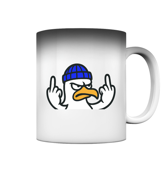 Möwe mit Mittelfinger – Kein Bock, keine Diskussionen - Magic Mug