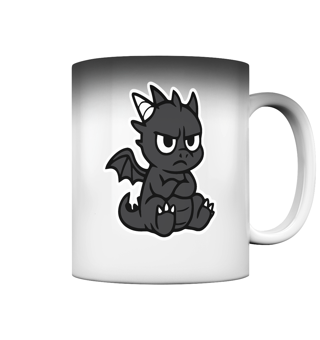 Babydrache mit Stirnrunzeln – Klein, flauschig, nicht begeistert - Magic Mug