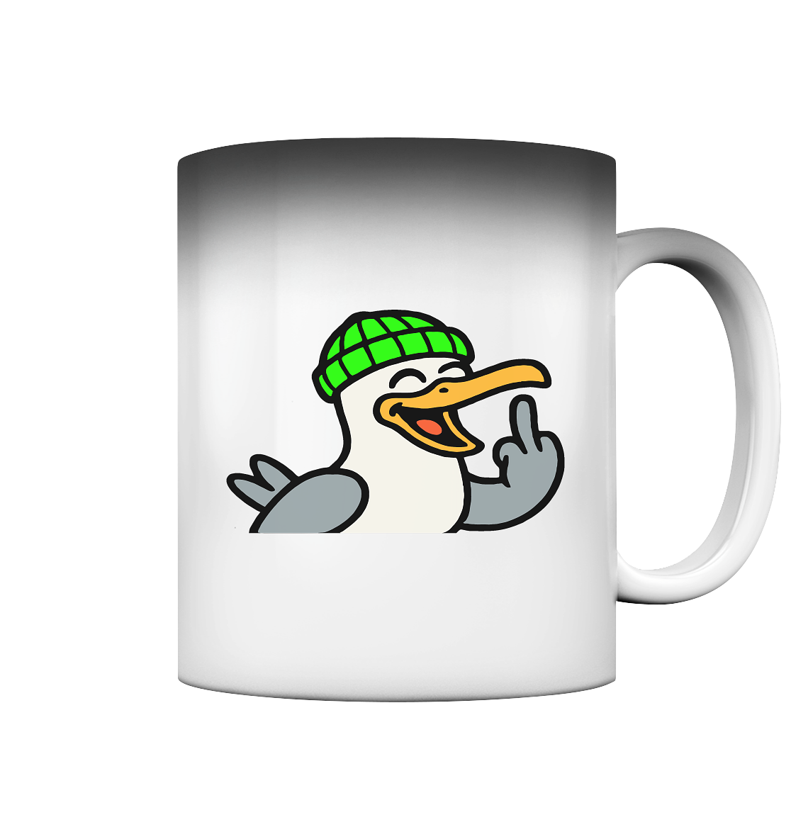 Möwe mit Mittelfinger – Wenn Höflichkeit keine Option mehr ist - Magic Mug