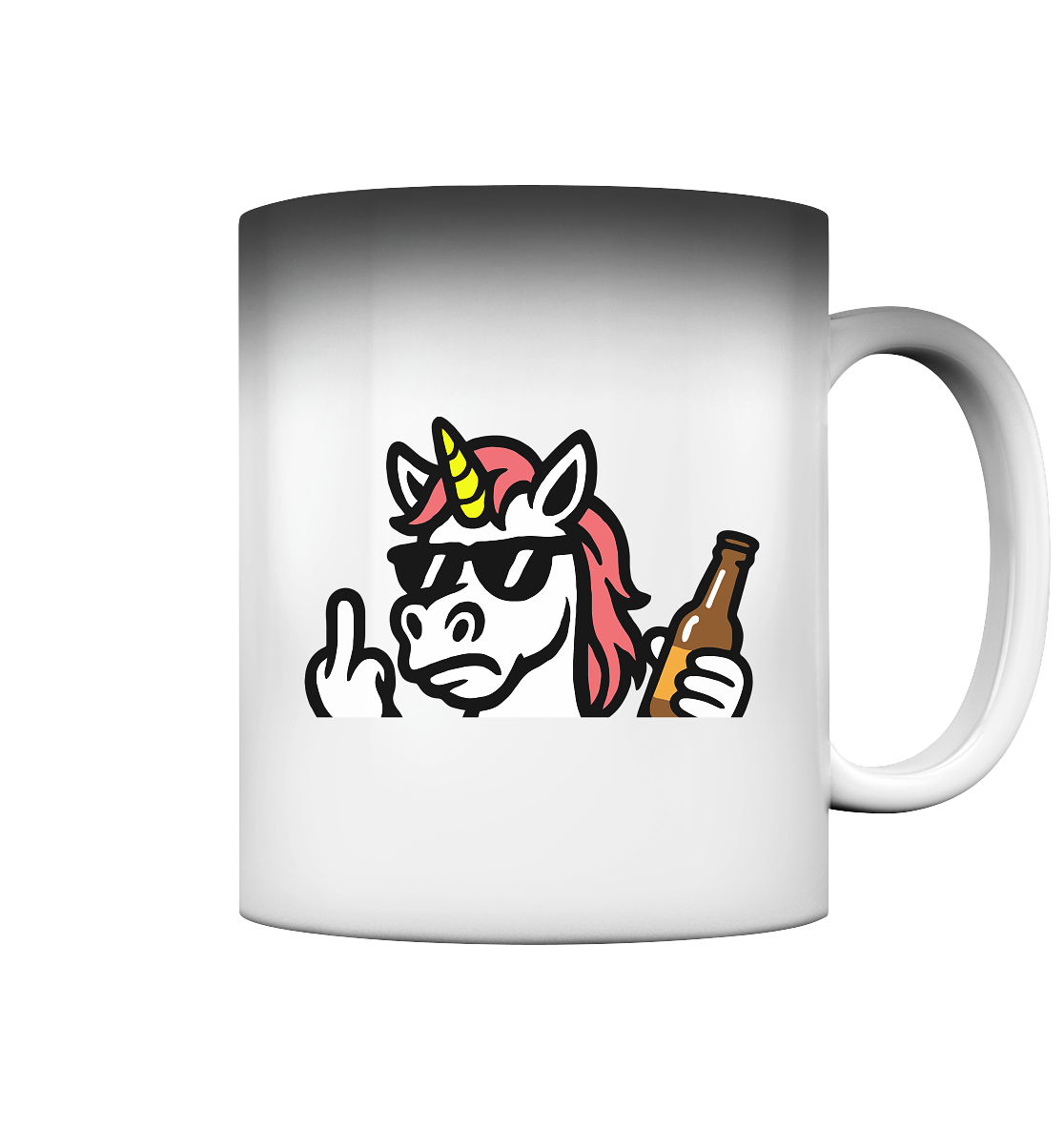 Einhorn mit Mittelfinger – Rave-Rainbow in Rebellion - Magic Mug